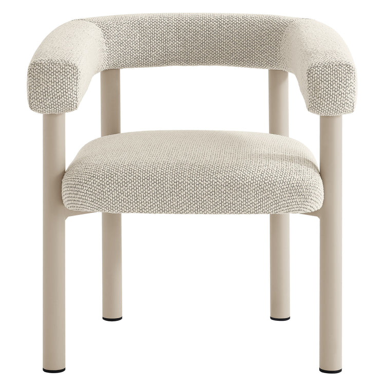 Nautica Outdoor Patio Aluminum Dining Armchairs Set of 2 - Ivory Taupe