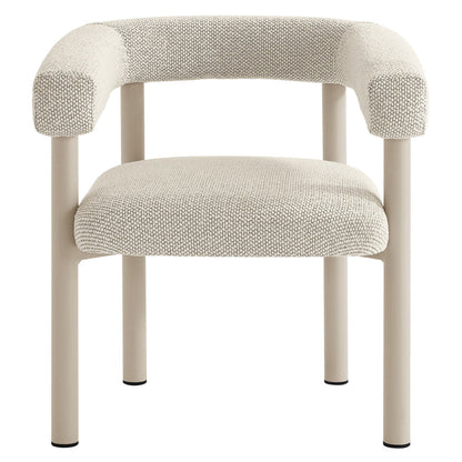Nautica Outdoor Patio Aluminum Dining Armchairs Set of 2 - Ivory Taupe