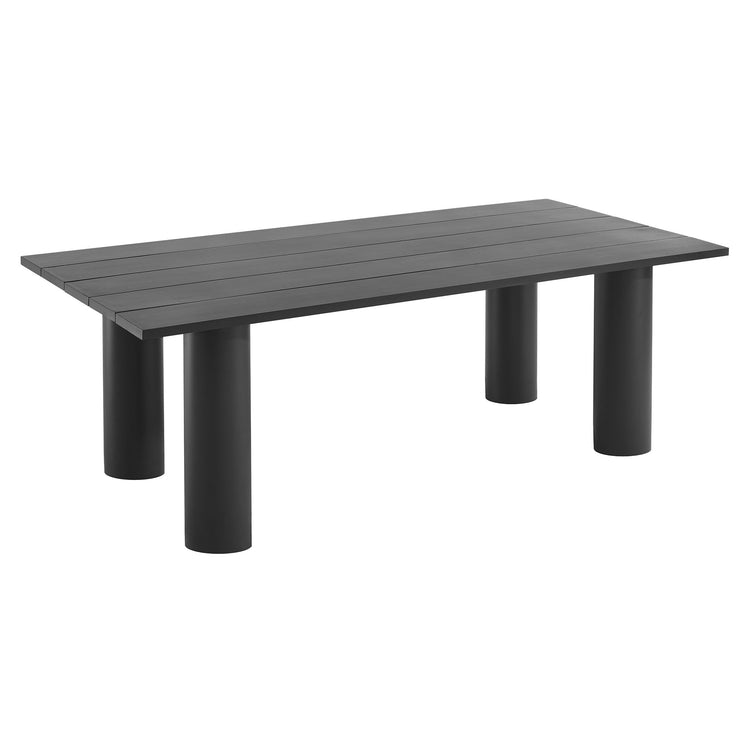 Nautica 7-Piece Rectangular Outdoor Patio Aluminum Dining Table and Chairs Set - Ivory Graphite