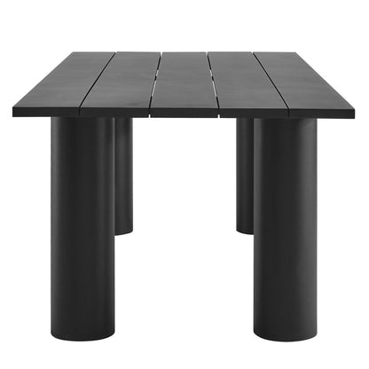 Nautica Outdoor Patio 87" Rectangular Aluminum Dining Table - Graphite