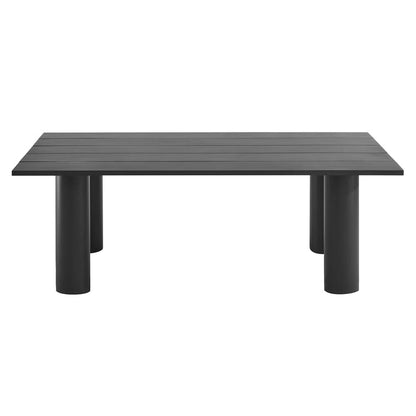 Nautica 7-Piece Rectangular Outdoor Patio Aluminum Dining Table and Chairs Set - Ivory Graphite