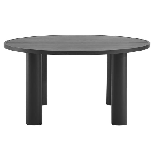 Nautica Outdoor Patio 60" Round Aluminum Dining Table - Graphite