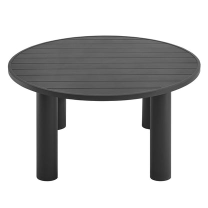 Nautica Outdoor Patio 60" Round Aluminum Dining Table - Graphite