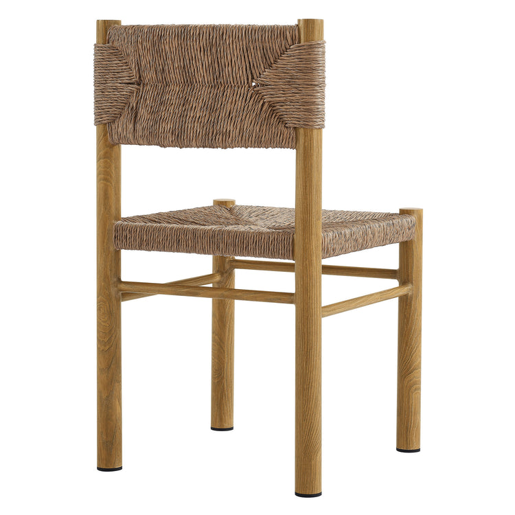 Parkland 7-Piece Rectangular Outdoor Patio Rattan and Aluminum Dining Table and Chairs Set - Natural