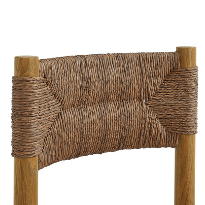 Parkland Outdoor Patio Rattan and Aluminum Dining Side Chairs Set of 2 - Natural