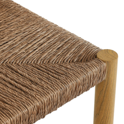 Parkland Outdoor Patio Rattan and Aluminum Counter Stools Set of 2 - Natural