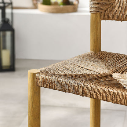 Parkland Outdoor Patio Rattan and Aluminum Counter Stools Set of 2 - Natural