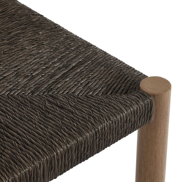 Parkland Outdoor Patio Rattan and Aluminum Counter Stools Set of 2 - Walnut