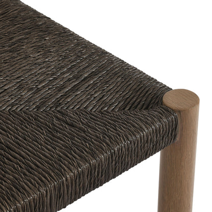 Parkland Outdoor Patio Rattan and Aluminum Counter Stools Set of 2 - Walnut