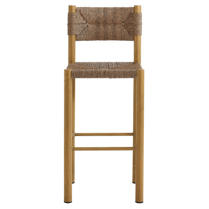 Parkland Outdoor Patio Rattan and Aluminum Bar Stools Set of 2 - Natural