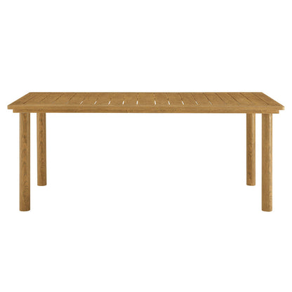 Parkland 76" Outdoor Patio Aluminum Dining Table - Natural