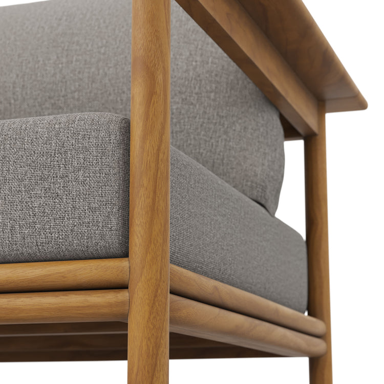 Wren Outdoor Patio Teak Wood Armchair Set of 2 - Natural Driftwood