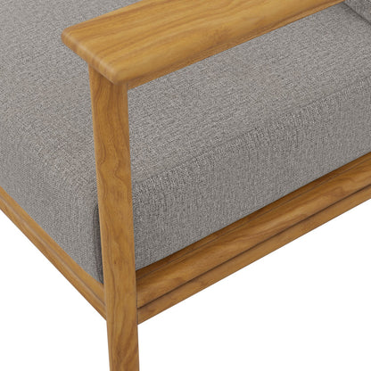Wren Outdoor Patio Teak Wood Sofa - Natural Driftwood