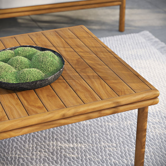 Wren Outdoor Patio Teak Wood Coffee Table - Default Title