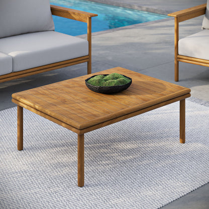Wren Outdoor Patio Teak Wood Coffee Table - Default Title