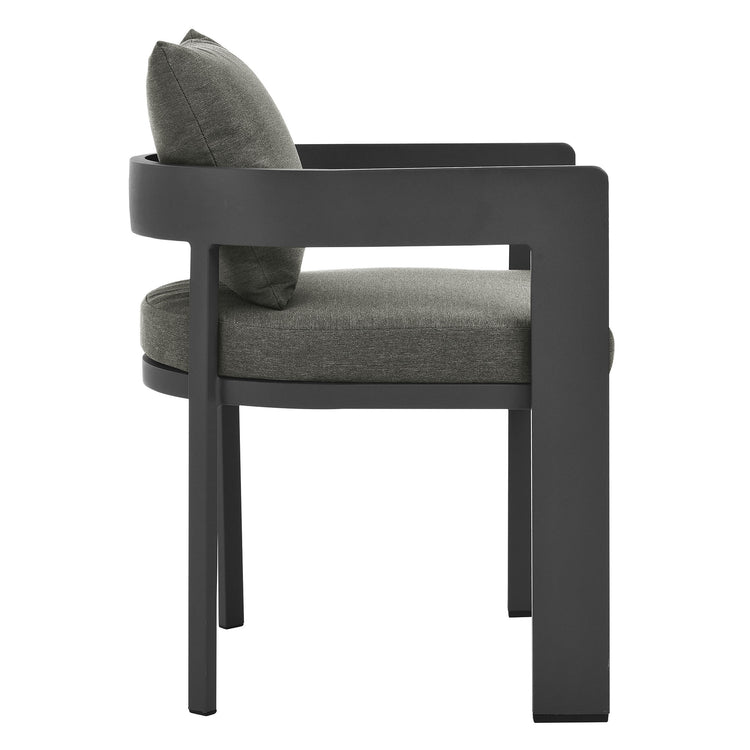 Tahoe 5-Piece Outdoor Patio Aluminum Dining Set - Gray Charcoal