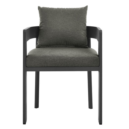 Tahoe Outdoor Patio Aluminum Dining Chair - Gray Charcoal