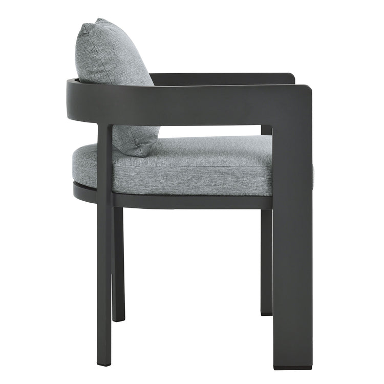 Tahoe 5-Piece Outdoor Patio Aluminum Dining Set - Gray Gray