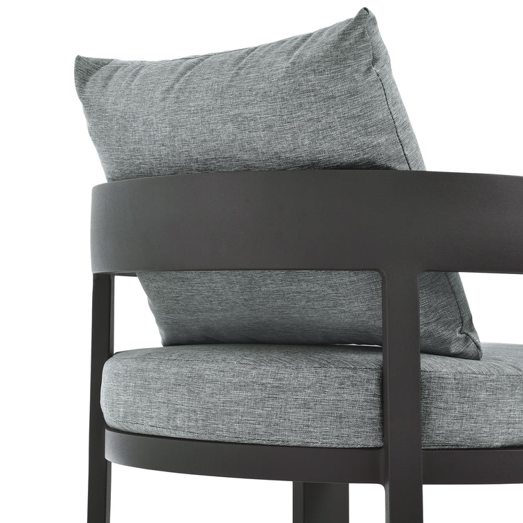 Tahoe Outdoor Patio Aluminum Dining Chair - Gray Gray