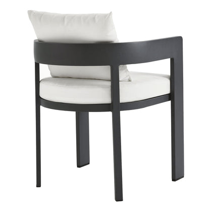 Tahoe Outdoor Patio Aluminum Dining Chair - Gray White