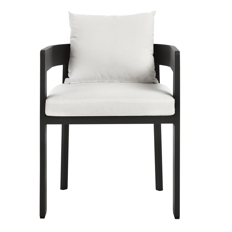 Tahoe Outdoor Patio Aluminum Dining Chair - Gray White
