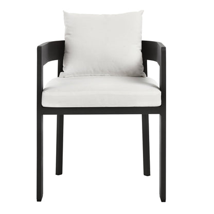 Tahoe Outdoor Patio Aluminum Dining Chair - Gray White