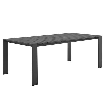 Tahoe Rectangular Outdoor Patio Aluminum Dining Table - Default Title