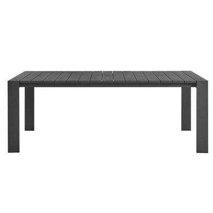 Tahoe 9-Piece Outdoor Patio Aluminum Dining Set - Gray White