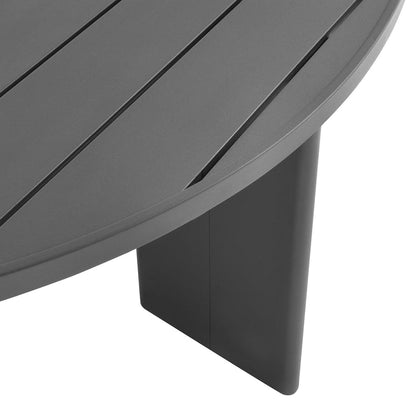 Tahoe Round Outdoor Patio Aluminum Dining Table - Default Title