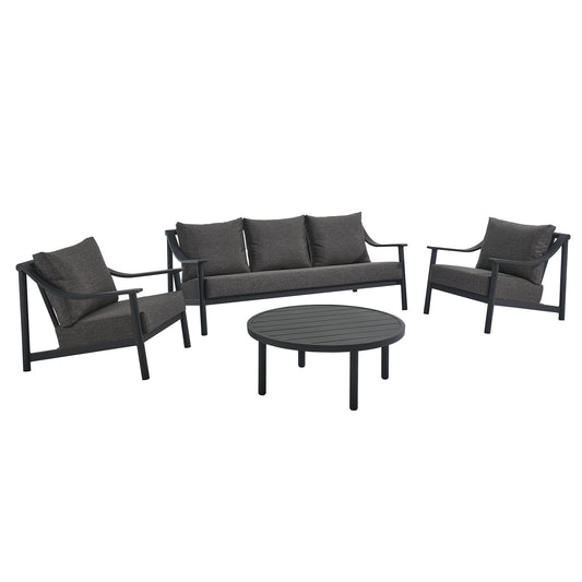Terrace 4-Piece Outdoor Patio Aluminum Furniture Set