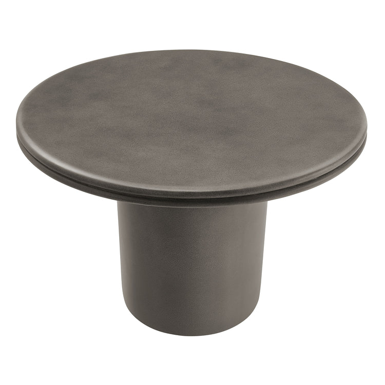 Brion 48" Indoor - Outdoor Patio Concrete Round Dining Table - Gray