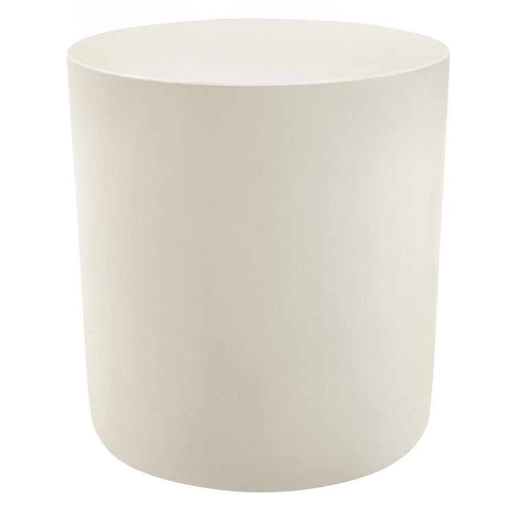 Brion Indoor - Outdoor Patio Concrete Stool - White