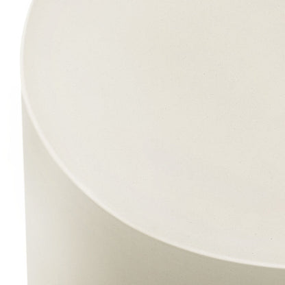 Brion Indoor - Outdoor Patio Concrete Stool - White