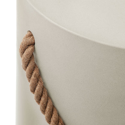 Isera Indoor - Outdoor Patio Rope Concrete Side Table Stool - Default Title