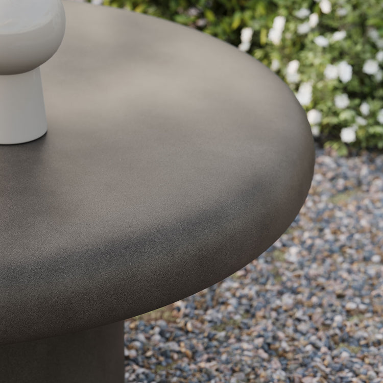 Argos Indoor - Outdoor Patio Concrete Round Coffee Table - Gray