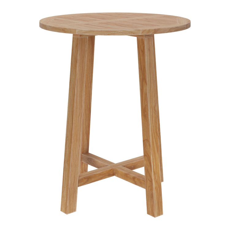 Wellspring 3-Piece Outdoor Patio Teak Wood Bar Set - Light Gray Greige