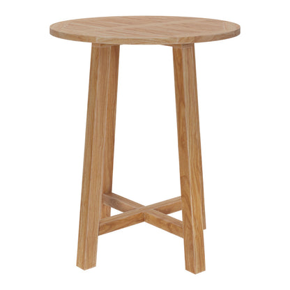 Wellspring 3-Piece Outdoor Patio Teak Wood Bar Set - Light Gray Greige