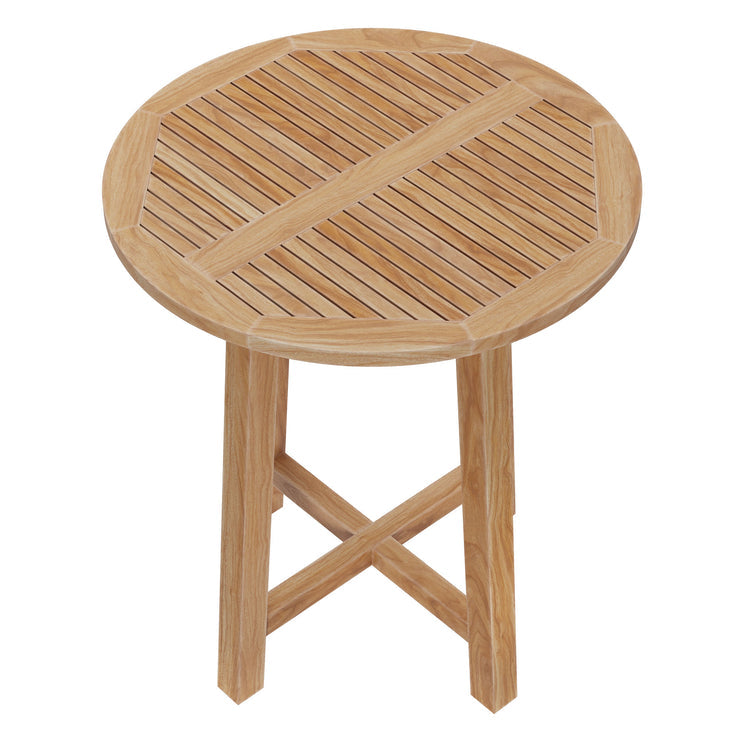 Wellspring 36" Outdoor Patio Teak Wood Bar Table - Default Title