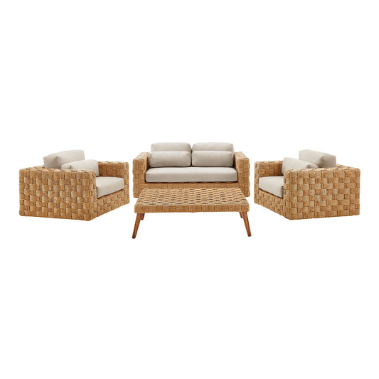 Thames  4-Piece Outdoor Patio Wicker Rattan Furniture Set