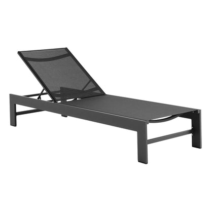 Tahoe Outdoor Patio Mesh and Aluminum Chaise Lounge - Default Title