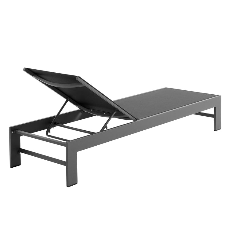 Tahoe Outdoor Patio Mesh and Aluminum Chaise Lounge - Default Title