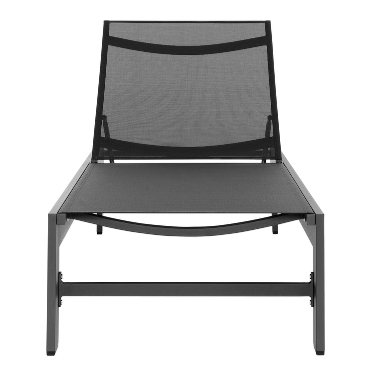 Tahoe Outdoor Patio Mesh and Aluminum Chaise Lounge - Default Title