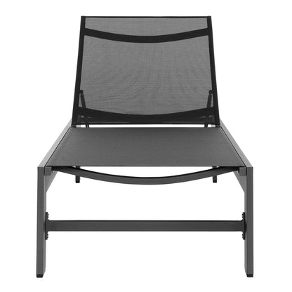 Tahoe Outdoor Patio Mesh and Aluminum Chaise Lounge - Default Title