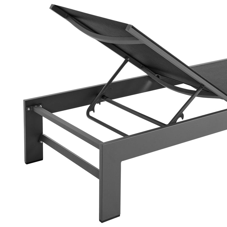 Tahoe Outdoor Patio Mesh and Aluminum Chaise Lounge - Default Title