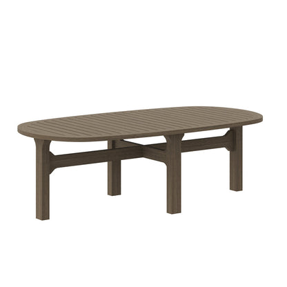 Saratoga Oval Outdoor Patio Teak Wood Coffee Table - Default Title
