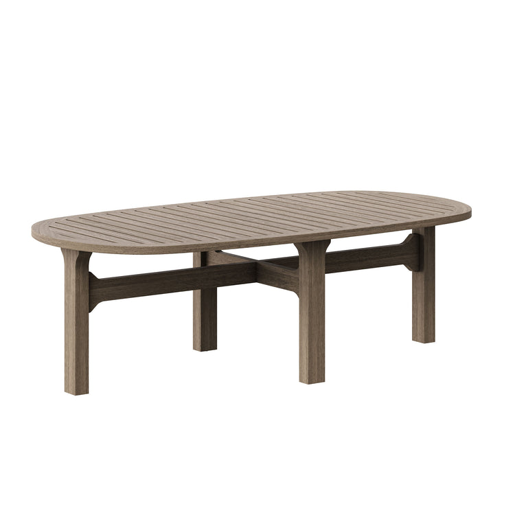 Saratoga 5-Piece Outdoor Teak Wood Furniture Set - Flint Gray