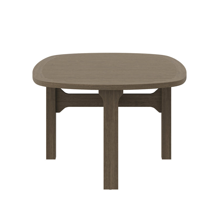 Saratoga Oval Outdoor Patio Teak Wood Coffee Table - Default Title