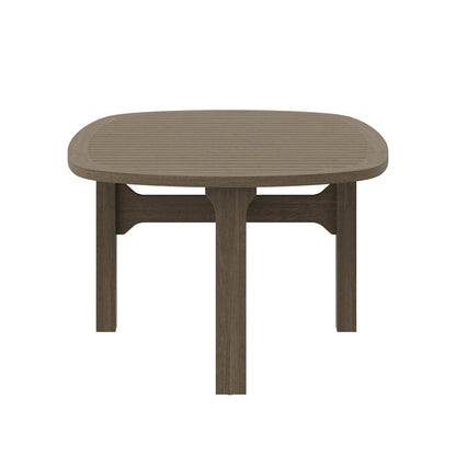 Saratoga Oval Outdoor Patio Teak Wood Coffee Table - Default Title