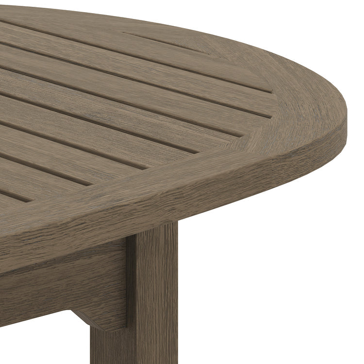 Saratoga Oval Outdoor Patio Teak Wood Coffee Table - Default Title