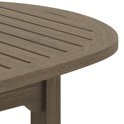 Saratoga Oval Outdoor Patio Teak Wood Coffee Table - Default Title